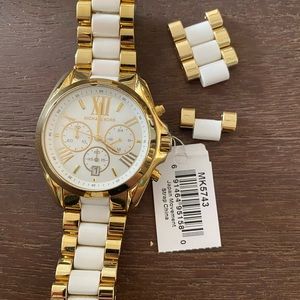 White and gold Michael Kors watch